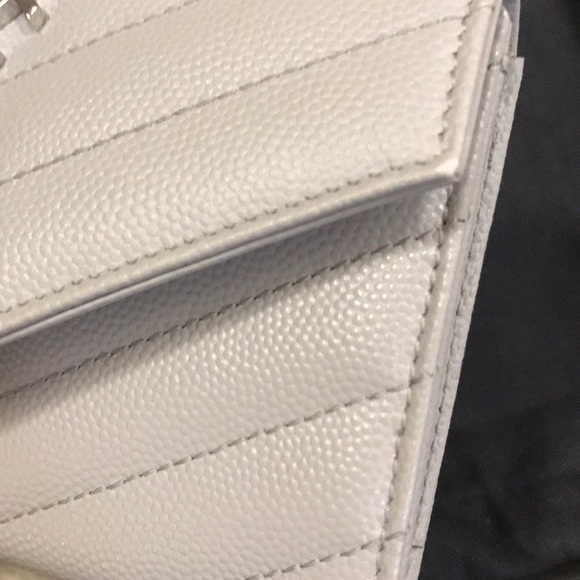 NWT Saint Laurent YSL Chevron Flap Leather Wallet - Picture 5 of 7